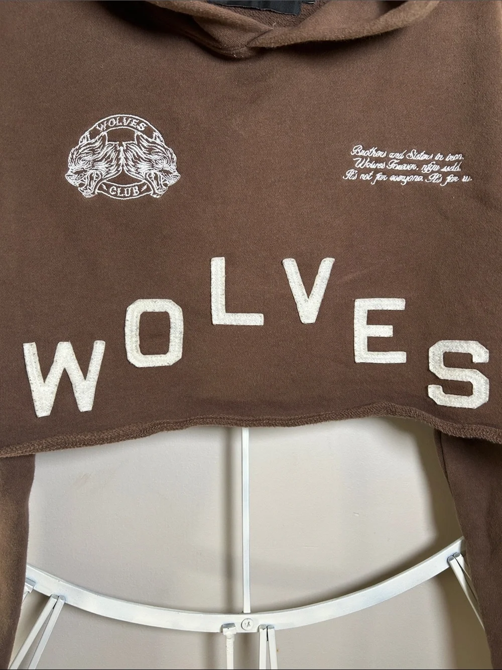 Darc Sport “SHE” Limited Edition 149 out of 500 Wolves Club Cropped Hoodie